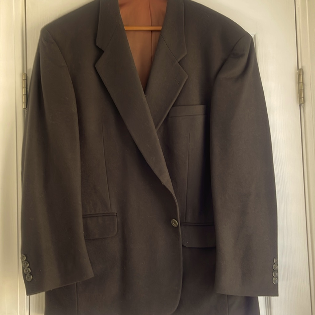 Mark Alexander Cashmere Blend Blazer Jacket 46r Ex Dark Green/Gray